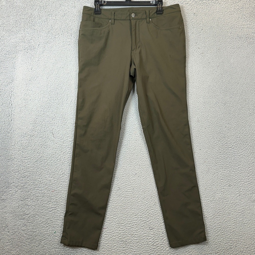 Lululemon ABC Pant Classic Mens 32 Olive Green 5-Pocket Performance Tech Chino